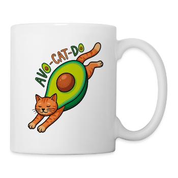 AvoCatDo Dehnkatze - Tasse - Weiß - Rechts