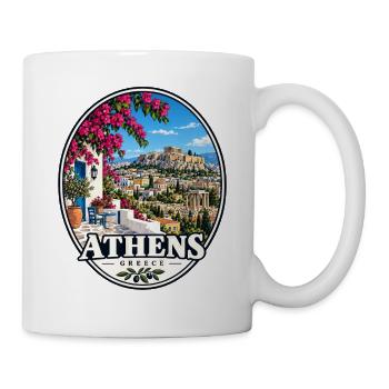 Athen Griechenland Akropolis Urlaub Vintage - Tasse - Weiß - Rechts
