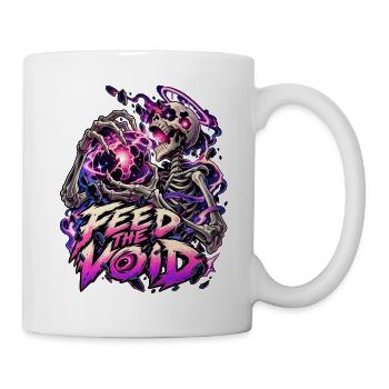 Füttere die Leere: Skelettkosmos - Tasse - Weiß - Rechts