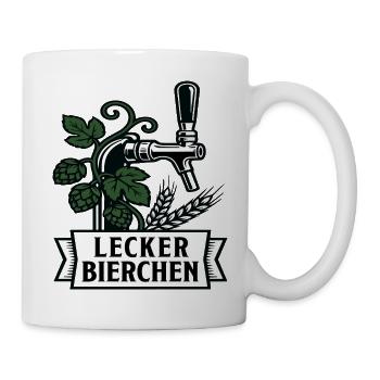 Lecker Bierchen Tap Art - Tasse - Weiß - Rechts