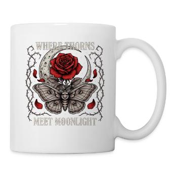 Dornen & Mondlicht - Tasse - Weiß - Rechts