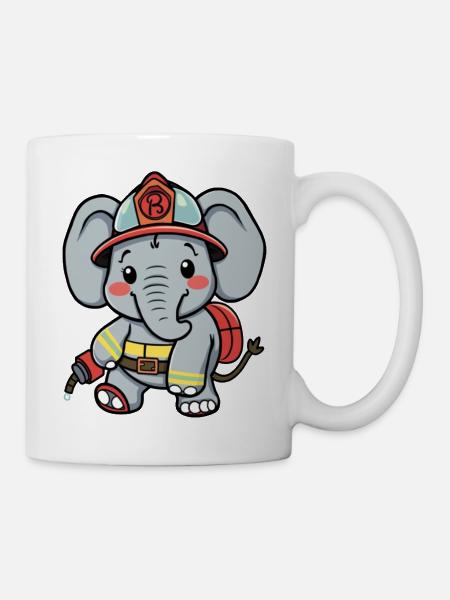 Helden-Feuerwehrmann - Tasse - Weiß