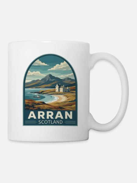 Arran Scotland Küstenburg - Tasse - Weiß
