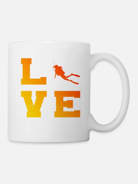 Scuba Diving Geschenkidee für Unterwasserabenteuer - Tasse - Weiß