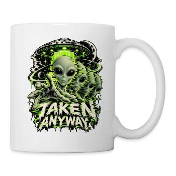 Außerirdische Neon-Invasion - Tasse - Weiß - Rechts