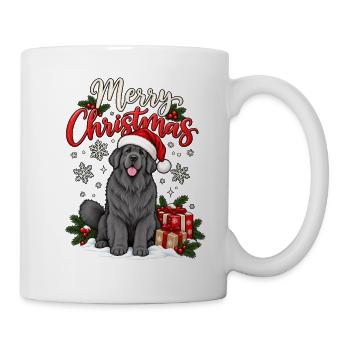 Neufundländer - süßer Neufi mit Bommelmütze - Tasse - Weiß - Rechts