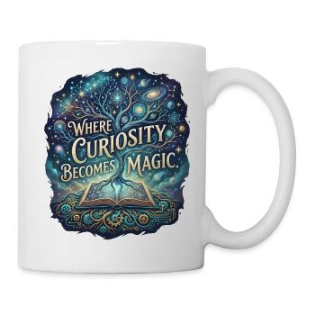 Magic Tree Cosmos und Fantasy-Buchdruck - Tasse - Weiß - Rechts