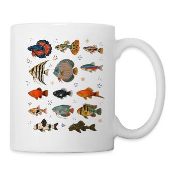 Tropische Fische | Aquarium & Zierfische - Tasse - Weiß - Rechts