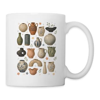 Keramikvasen | Töpfern & Wohnkunst - Tasse - Weiß - Rechts