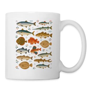 Meeresfische | Ozean & Fischkunde - Tasse - Weiß - Rechts