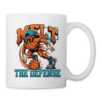 Basketball-Monster gegen Defense - Tasse - Weiß - Rechts