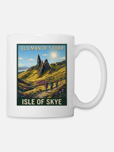 Alter Mann von Storr, Isle of Skye, - Tasse - Weiß