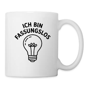 Ich Bin Fassungslos Glühbirne Elektriker Humor - Tasse - Weiß - Rechts