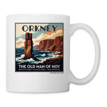 Orkney Old Man Hoy Klippenlandschaft - Tasse - Weiß - Rechts