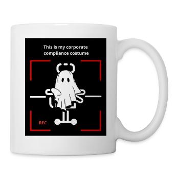 Corporate Compliance Geisterkostüm lustiges Halloween - Tasse - Weiß - Rechts