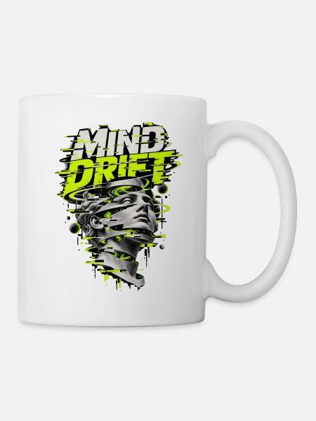 Mind Drive Glitch Kopfstatue - Tasse - Weiß