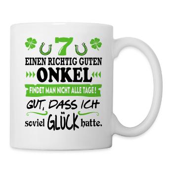 Bester Onkel Familie Glück Sprüche Family Lustig - Tasse - Weiß - Rechts