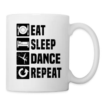 Geschenkidee für die Breakdancerin mit Break Dance - Tasse - Weiß - Rechts