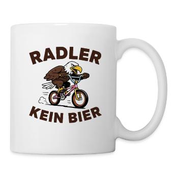  Radler Kein Bier Adler Fahrrad Humor Spruch Für - Tasse - Weiß - Rechts