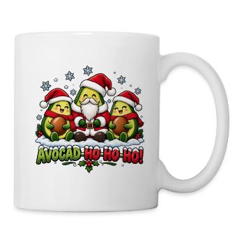 Süße Avocados im Weihnachtslook AVOCAD-HO-HO-HO - Tasse - Weiß - Rechts