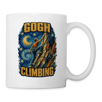 Gogh Klettern Kletterkunst - Tasse - Weiß - Rechts