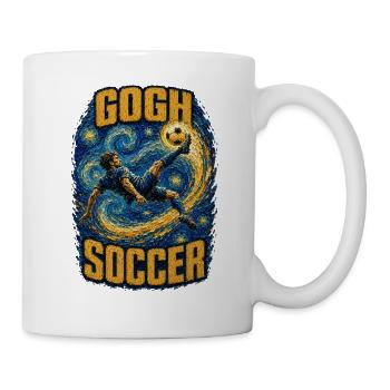 Gogh Fußball  - Tasse - Weiß - Rechts