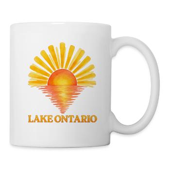 Lake Ontario Sonnenuntergang – Leben im See der Großen Seen - Tasse - Weiß - Rechts