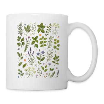 Küchenkräuter | Kräuter & Garten - Tasse - Weiß - Rechts