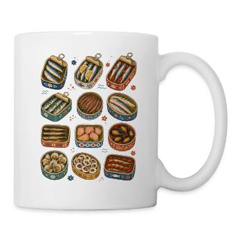 Fischkonserven | Sardinen & Meeresküche - Tasse - Weiß - Rechts