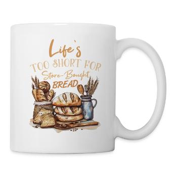 Lustiger Bäcker-Spruch für Bäckerei & Brotbacken - Tasse - Weiß - Rechts