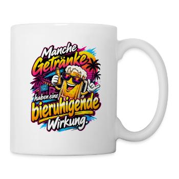 Bieruhigende Wirkung Party Mallorca Spruch - Tasse - Weiß - Rechts