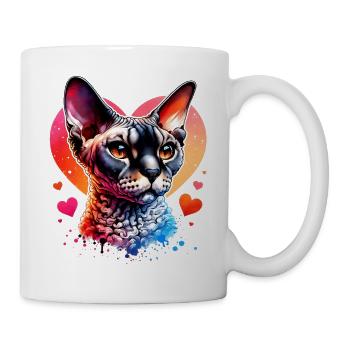 Devon Rex - Tasse - Weiß - Rechts