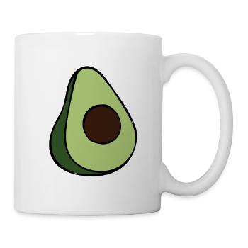Avocado Half Minimalist Green Slice - Tasse - Weiß - Rechts