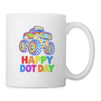 Happy Dot Day Monster Truck - Tasse - Weiß - Rechts