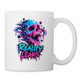 Reality Leaks Neon Skull - Tasse - Weiß - Rechts