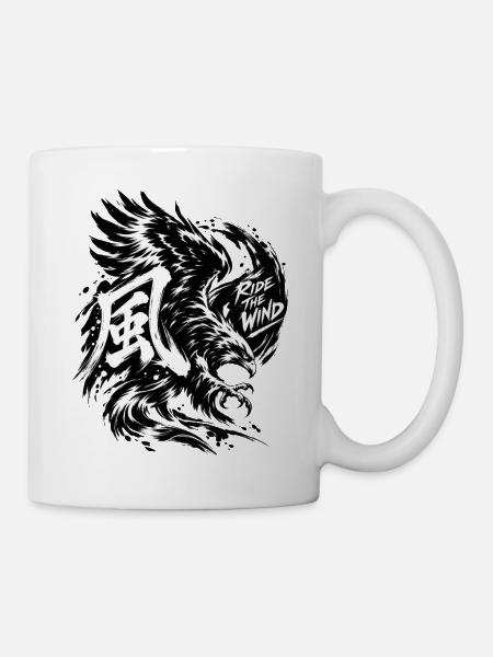 Winddrache im Sturm - Tasse - Weiß