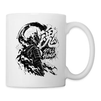 Still Hungry Samurai Flammenkunst - Tasse - Weiß - Rechts