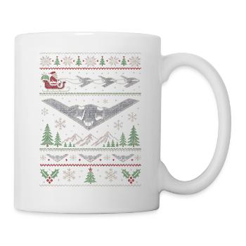 B2 Bomber Weihnachtspullover - Tasse - Weiß - Rechts