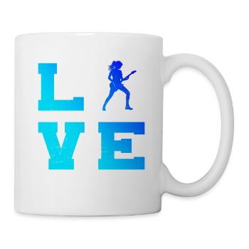 Konzertgitarre Geschenkidee für die Gitarren-Fanin - Tasse - Weiß - Rechts