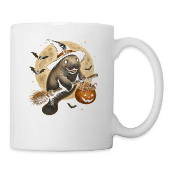 Seekuh-Hexe Halloween Seekuh - Tasse - Weiß - Rechts