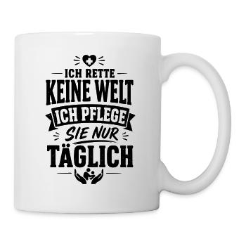 Pflege Alltag - Tasse - Weiß - Rechts