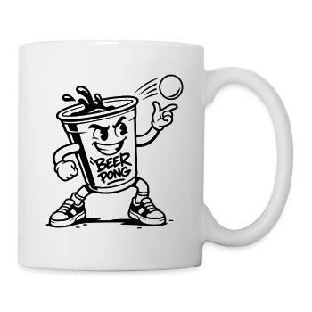 Beer Pong Becher - Tasse - Weiß - Rechts