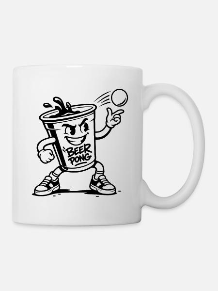 Beer Pong Becher - Tasse - Weiß