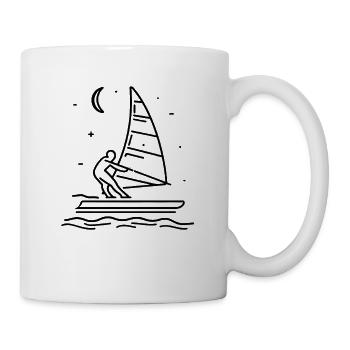 Windsurfen Skizze - Tasse - Weiß - Rechts