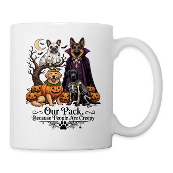 Hunde Halloween Hound Parade - Tasse - Weiß - Rechts
