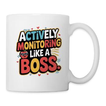 Aktive Überwachung wie - Tasse - Weiß - Rechts