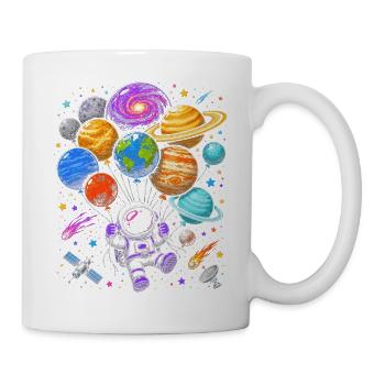 Weltraum Ballon-Abenteuer - Tasse - Weiß - Rechts