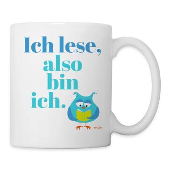 Ich lese, also bin ich! - Tasse - Weiß - Rechts