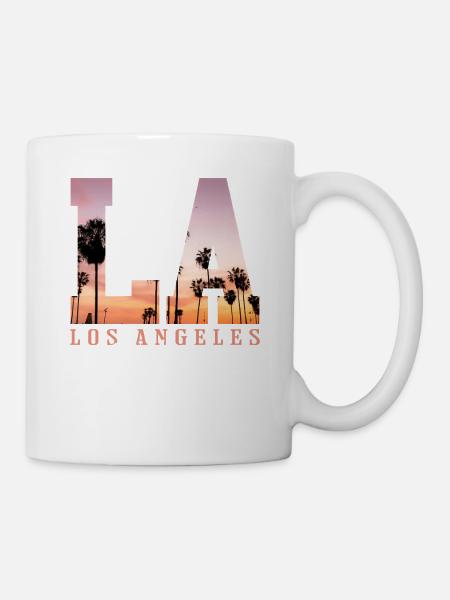 Los Angeles Sunset Palms - Tasse - Weiß