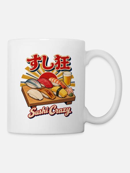 Sushi Crazy - Tasse - Weiß